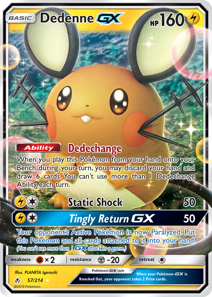 Dedenne GX (57/214) [Sun & Moon: Unbroken Bonds] | Exor Games Bridgewater