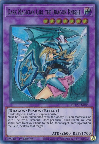 Dark Magician Girl the Dragon Knight (Alternate Art) (Green) [DLCS-EN006] Ultra Rare | Exor Games Bridgewater