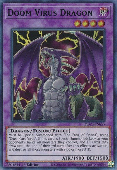 Doom Virus Dragon (Blue) [DLCS-EN055] Ultra Rare | Exor Games Bridgewater