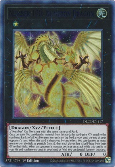 Number 100: Numeron Dragon (Blue) [DLCS-EN117] Ultra Rare | Exor Games Bridgewater