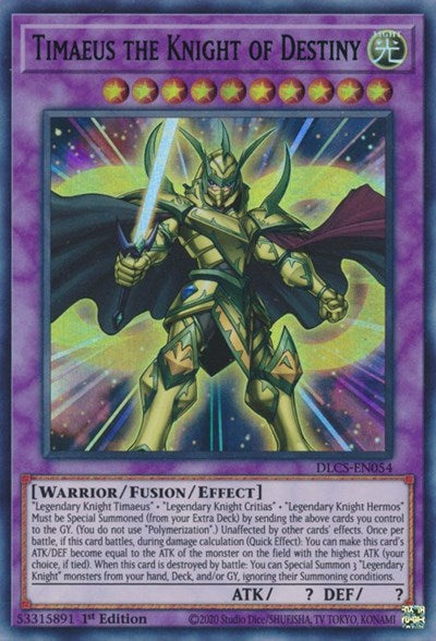 Timaeus the Knight of Destiny (Purple) [DLCS-EN054] Ultra Rare | Exor Games Bridgewater