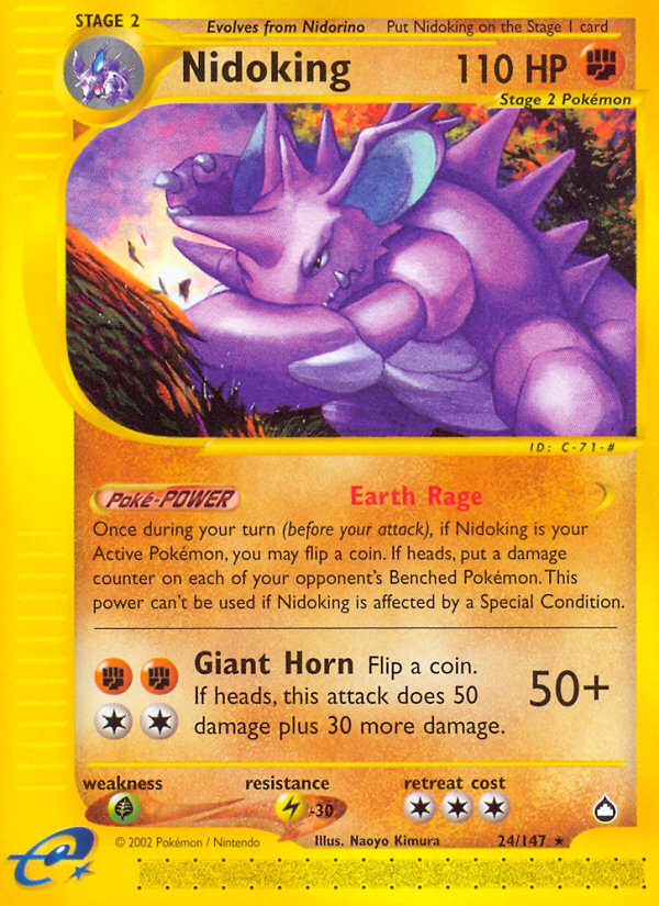 Nidoking (24/147) [Aquapolis] | Exor Games Bridgewater