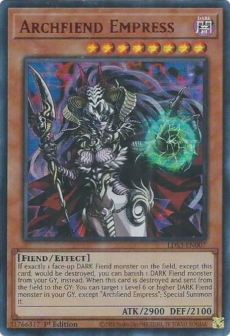 Archfiend Empress (Red) [LDS3-EN007] Ultra Rare | Exor Games Bridgewater