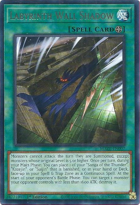 Labyrinth Wall Shadow [MAZE-EN007] Rare | Exor Games Bridgewater