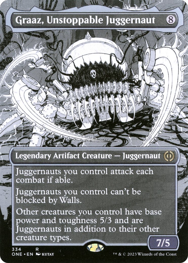 Graaz, Unstoppable Juggernaut (Borderless Manga) [Phyrexia: All Will Be One] | Exor Games Bridgewater