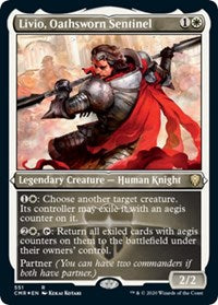 Livio, Oathsworn Sentinel (Foil Etched) [Commander Legends] | Exor Games Bridgewater