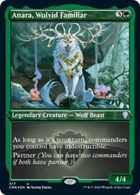 Anara, Wolvid Familiar (Foil Etched) [Commander Legends] | Exor Games Bridgewater