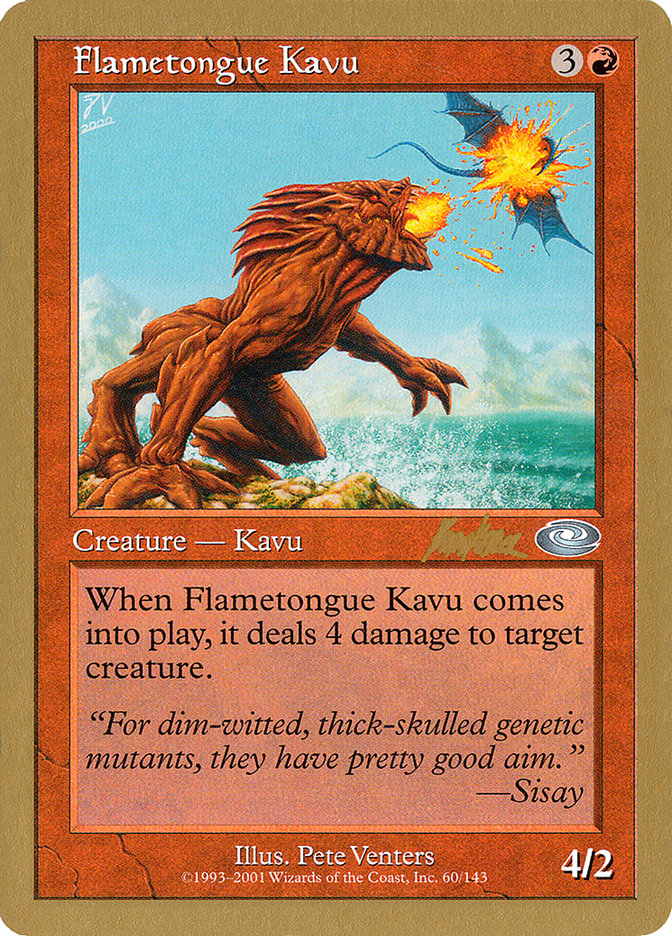 Flametongue Kavu (Brian Kibler) [World Championship Decks 2002] | Exor Games Bridgewater