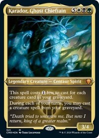 Karador, Ghost Chieftain (Foil Etched) [Commander Legends] | Exor Games Bridgewater