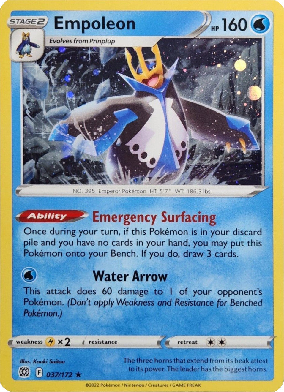 Empoleon (037/172) (Cosmos Holo) [Sword & Shield: Brilliant Stars] | Exor Games Bridgewater