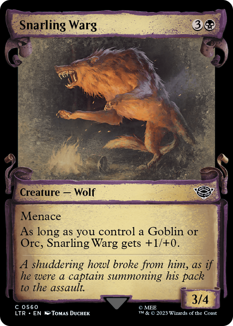 Snarling Warg [The Lord of the Rings: Tales of Middle-Earth Showcase Scrolls] | Exor Games Bridgewater