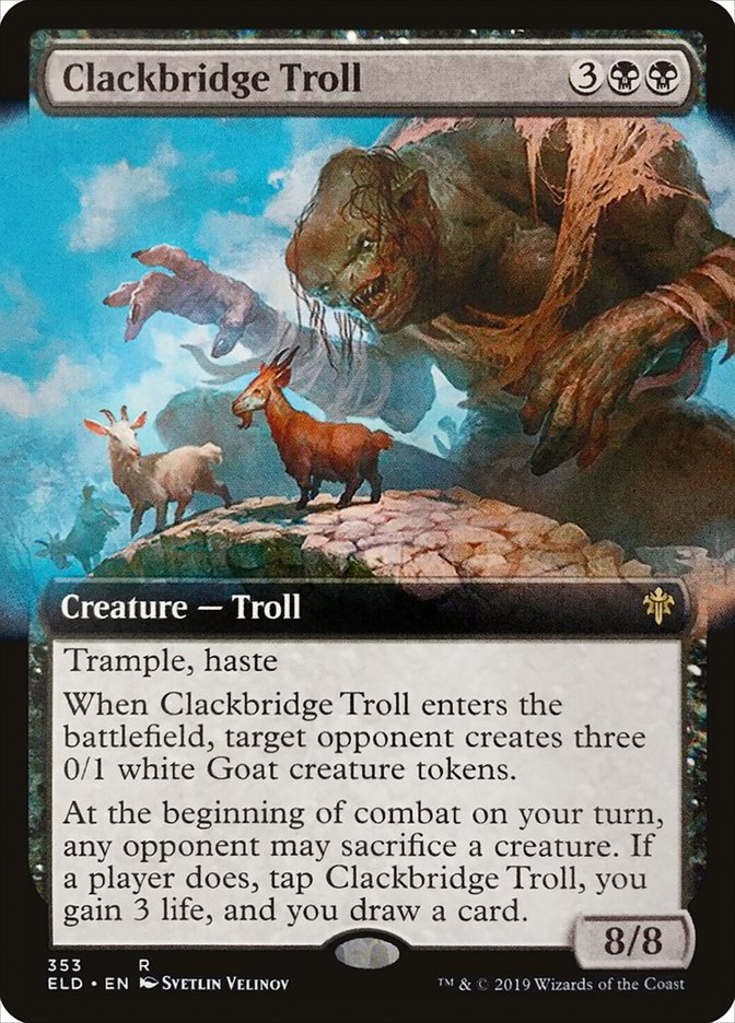 Clackbridge Troll (Extended Art) [Throne of Eldraine] | Exor Games Bridgewater