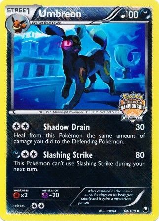 Umbreon (60/108) (Regional Championship Promo) [Black & White: Dark Explorers] | Exor Games Bridgewater