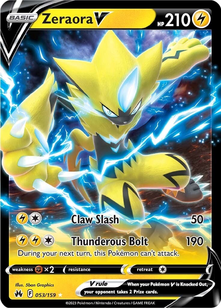 Zeraora V (053/159) [Sword & Shield: Crown Zenith] | Exor Games Bridgewater