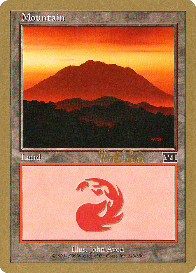 Mountain (mlp346a) (Mark Le Pine) [World Championship Decks 1999] | Exor Games Bridgewater