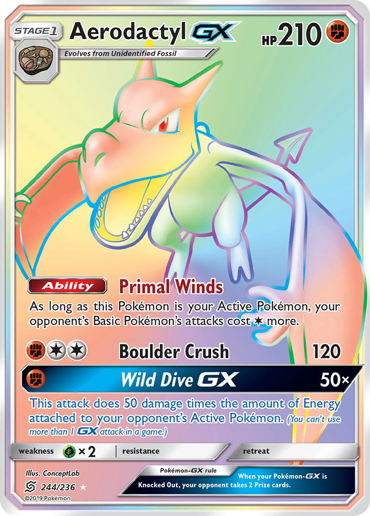 Aerodactyl GX (244/236) [Sun & Moon: Unified Minds] | Exor Games Bridgewater