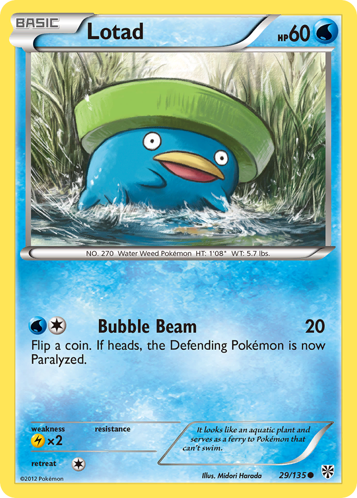 Lotad (29/135) [Black & White: Plasma Storm] | Exor Games Bridgewater