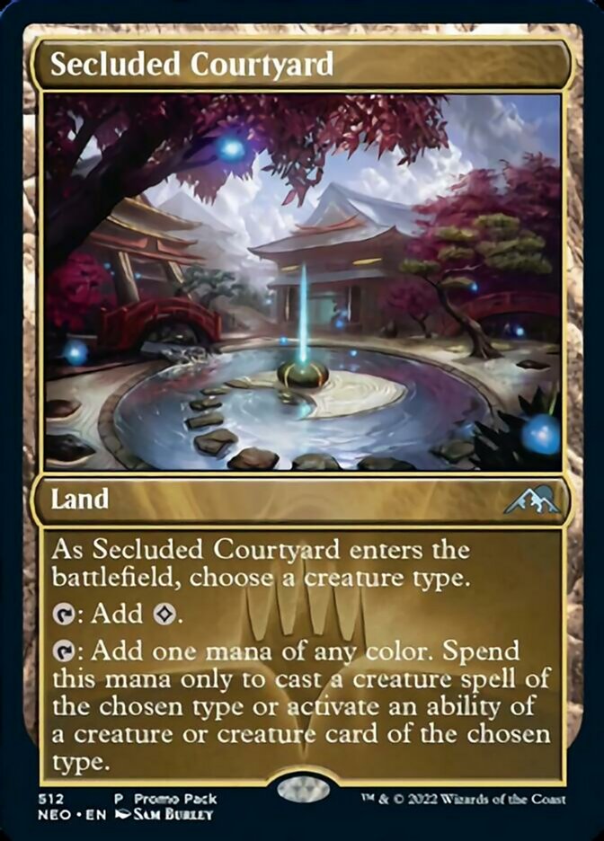 Secluded Courtyard (Promo Pack) [Kamigawa: Neon Dynasty Promos] | Exor Games Bridgewater