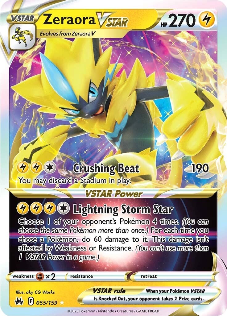 Zeraora VSTAR (055/159) [Sword & Shield: Crown Zenith] | Exor Games Bridgewater