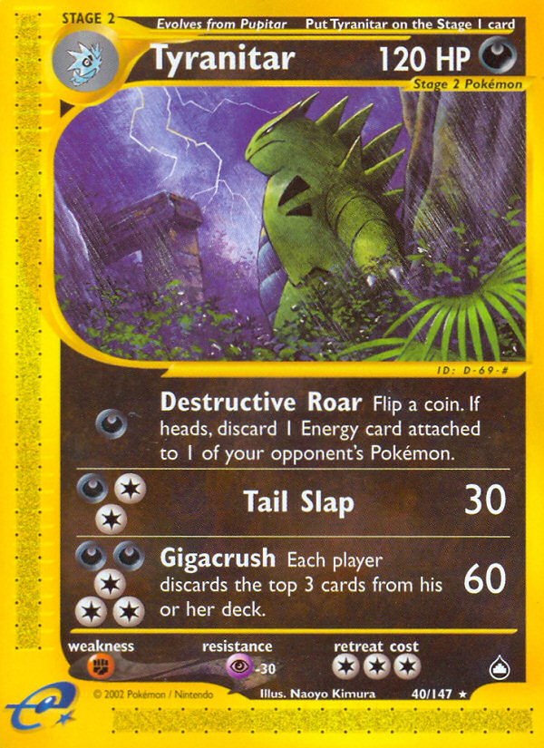 Tyranitar (40/147) [Aquapolis] | Exor Games Bridgewater