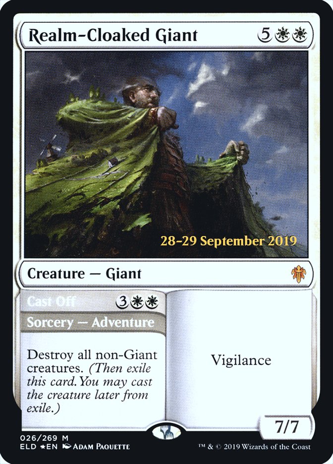 Realm-Cloaked Giant // Cast Off  [Throne of Eldraine Prerelease Promos] | Exor Games Bridgewater