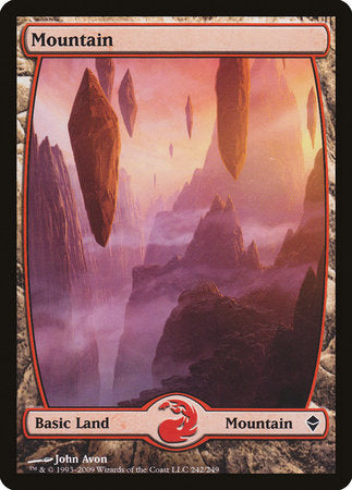 Mountain (242) - Full Art [Zendikar] | Exor Games Bridgewater