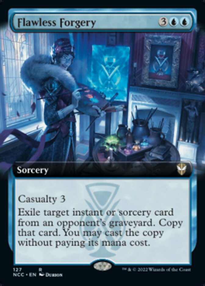 Flawless Forgery (Extended Art) [Streets of New Capenna Commander] | Exor Games Bridgewater