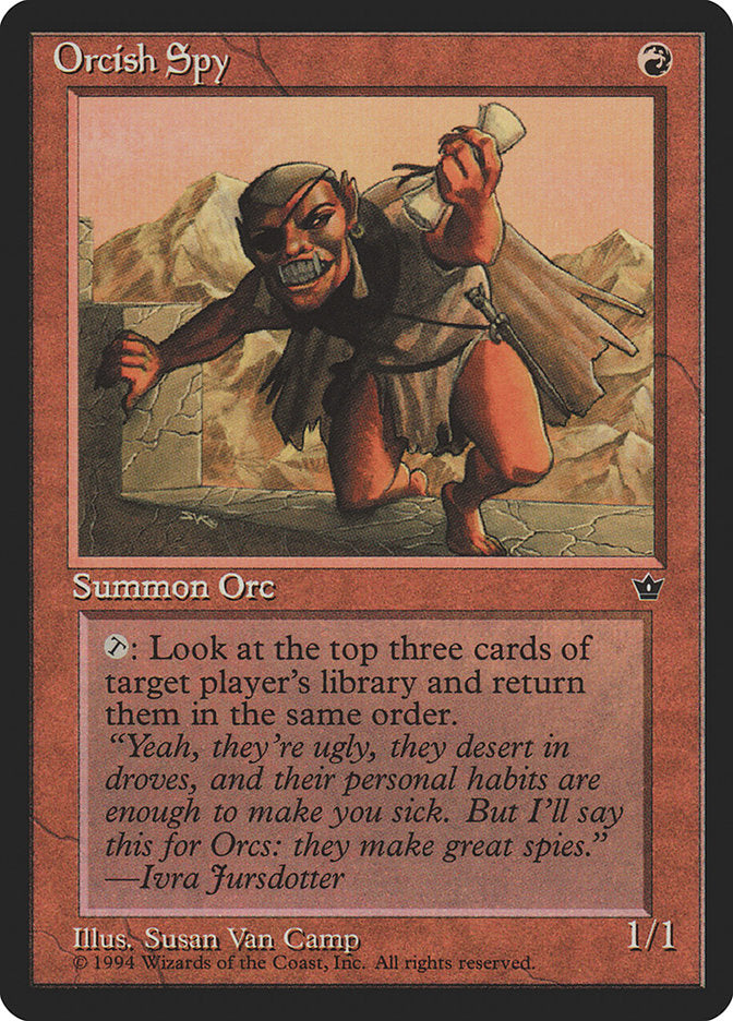 Orcish Spy (Susan Van Camp) [Fallen Empires] | Exor Games Bridgewater