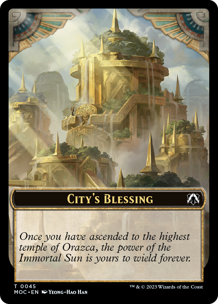 Elephant // City's Blessing Double-Sided Token [March of the Machine Commander Tokens] | Exor Games Bridgewater