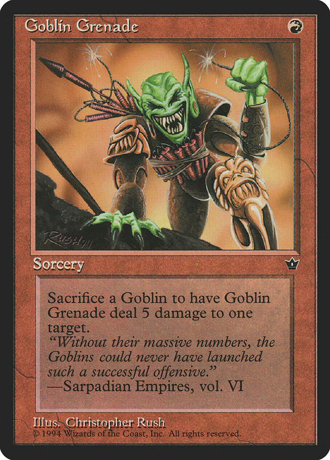 Goblin Grenade (Christopher Rush) [Fallen Empires] | Exor Games Bridgewater