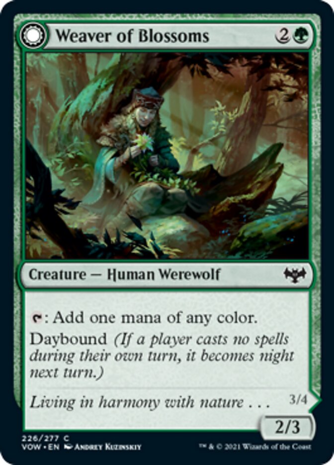 Weaver of Blossoms // Blossom-Clad Werewolf [Innistrad: Crimson Vow] | Exor Games Bridgewater