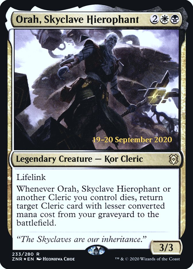 Orah, Skyclave Hierophant  [Zendikar Rising Prerelease Promos] | Exor Games Bridgewater