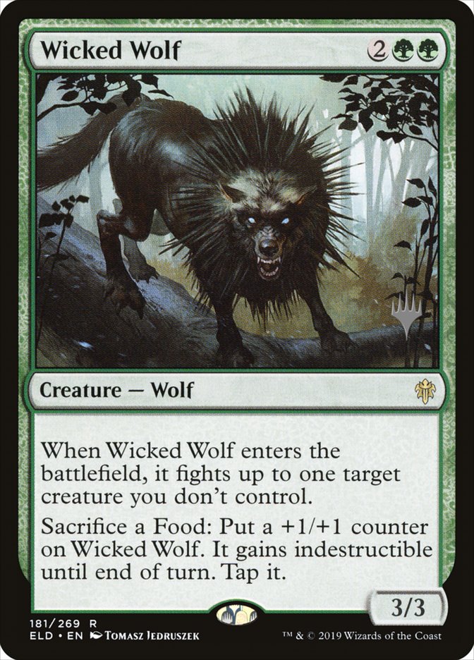 Wicked Wolf (Promo Pack) [Throne of Eldraine Promos] | Exor Games Bridgewater