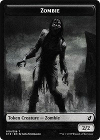 Zombie (010) // Zombie (011) Double-sided Token [Commander 2019 Tokens] | Exor Games Bridgewater