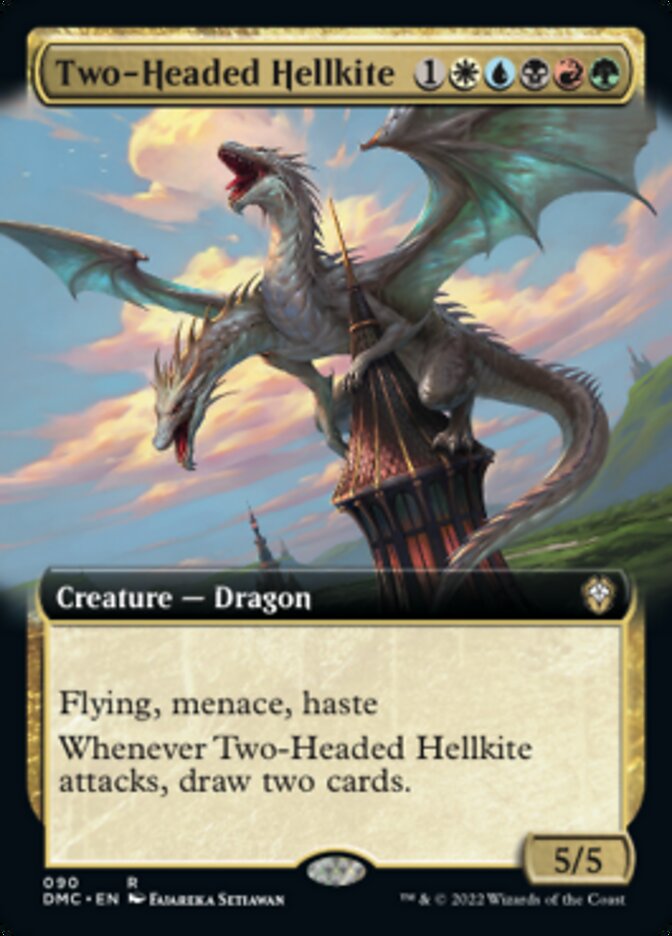 Two-Headed Hellkite (Extended Art) [Dominaria United Commander] | Exor Games Bridgewater