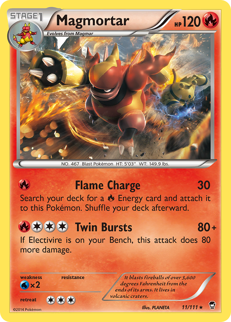 Magmortar (11/111) [XY: Furious Fists] | Exor Games Bridgewater