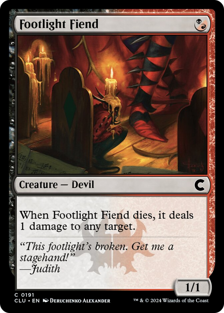 Footlight Fiend [Ravnica: Clue Edition] | Exor Games Bridgewater