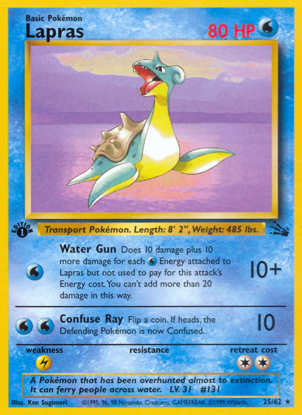 Lapras (25/62) [Fossil 1st Edition] | Exor Games Bridgewater