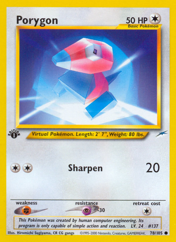 Porygon (78/105) [Neo Destiny 1st Edition] | Exor Games Bridgewater