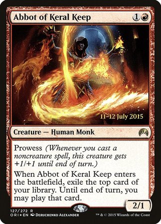 Abbot of Keral Keep [Magic Origins Promos] | Exor Games Bridgewater