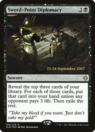 Sword-Point Diplomacy [Ixalan Promos] | Exor Games Bridgewater