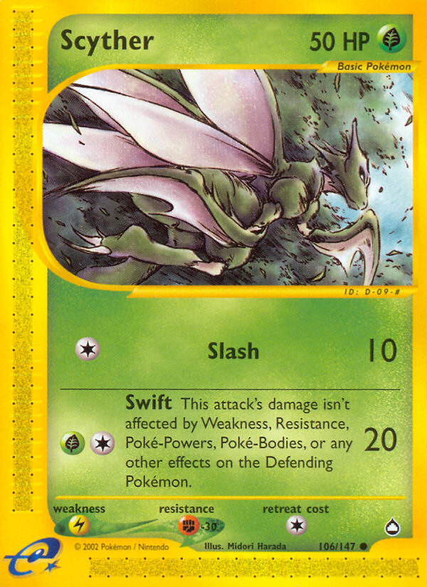 Scyther (106/147) [Aquapolis] | Exor Games Bridgewater