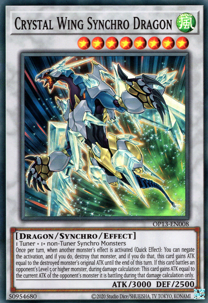 Crystal Wing Synchro Dragon [OP13-EN008] Super Rare | Exor Games Bridgewater