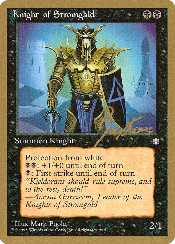 Knight of Stromgald (George Baxter) [Pro Tour Collector Set] | Exor Games Bridgewater