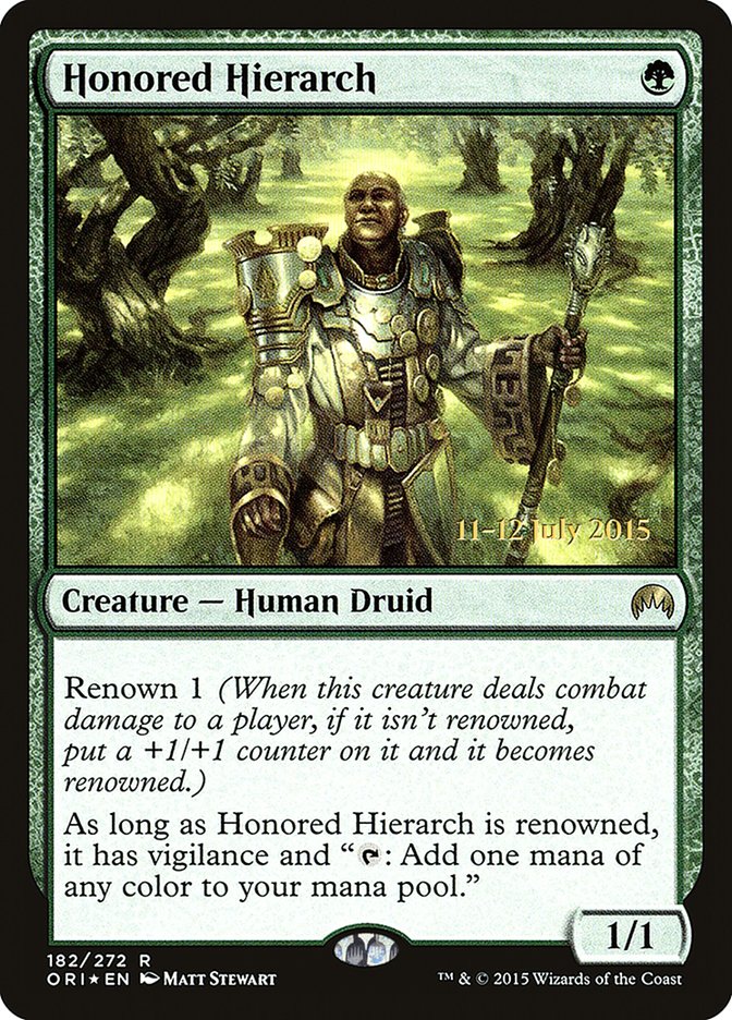 Honored Hierarch [Magic Origins Prerelease Promos] | Exor Games Bridgewater