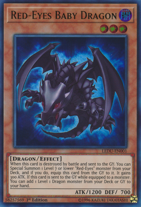 Red-Eyes Baby Dragon [LEDU-EN001] Ultra Rare | Exor Games Bridgewater
