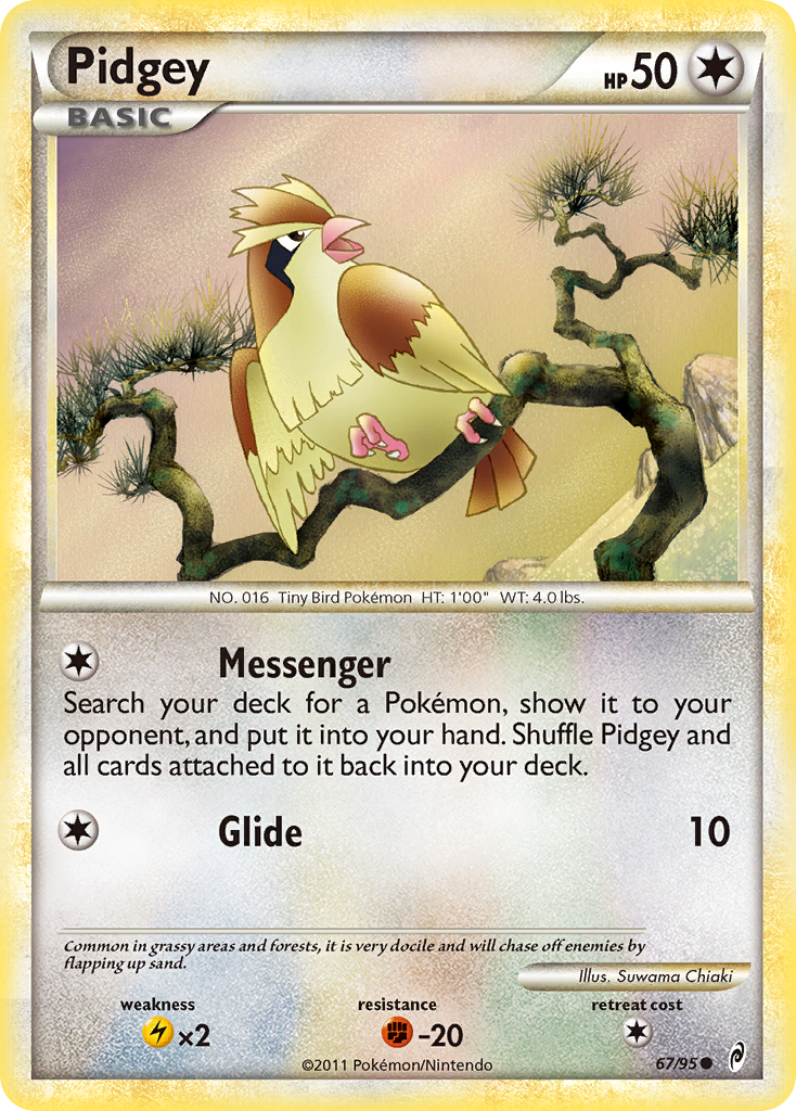 Pidgey (67/95) [HeartGold & SoulSilver: Call of Legends] | Exor Games Bridgewater