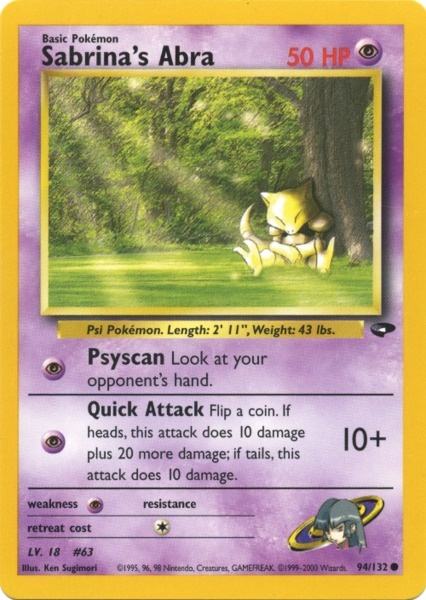 Sabrina's Abra (94/132) [Gym Challenge Unlimited] | Exor Games Bridgewater