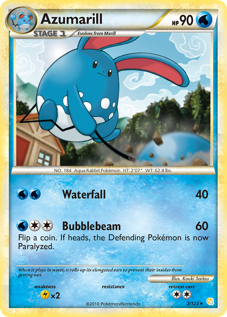 Azumarill (2/123) [HeartGold & SoulSilver: Base Set] | Exor Games Bridgewater