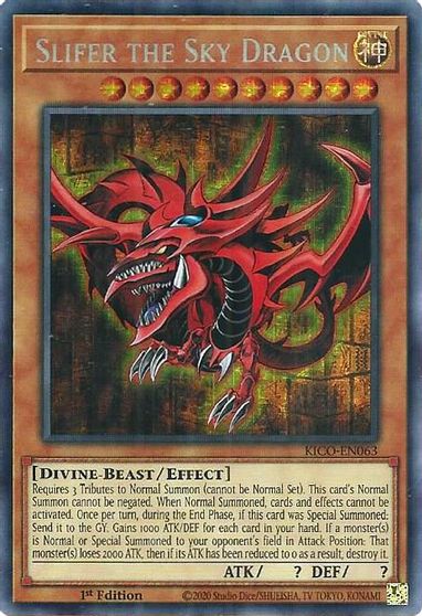 Slifer the Sky Dragon [KICO-EN063] Secret Pharaoh’s Rare | Exor Games Bridgewater